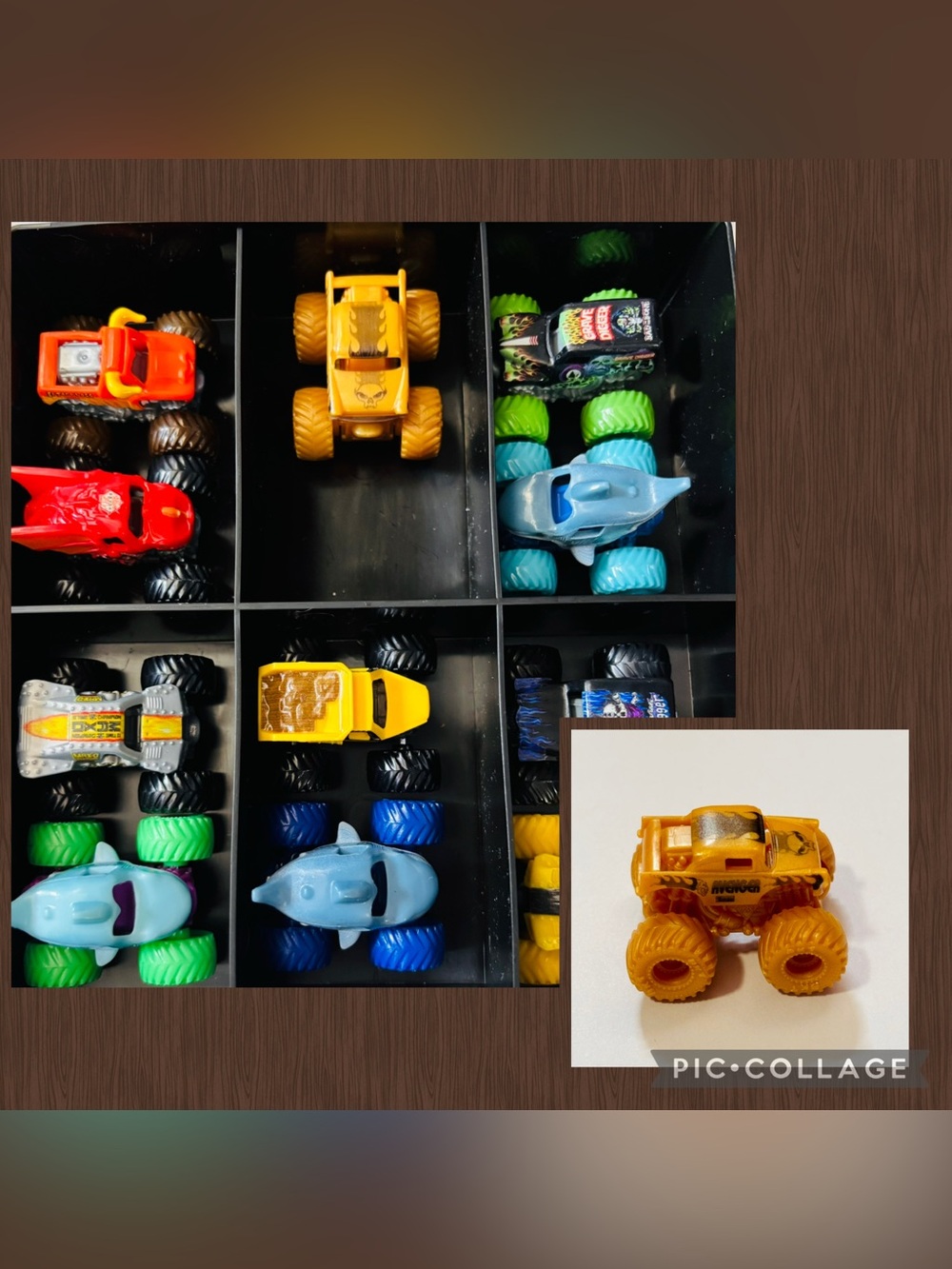 2024 Series 16 Monster Jam Mini Monster Trucks with Golden Avenger Chase Truck
